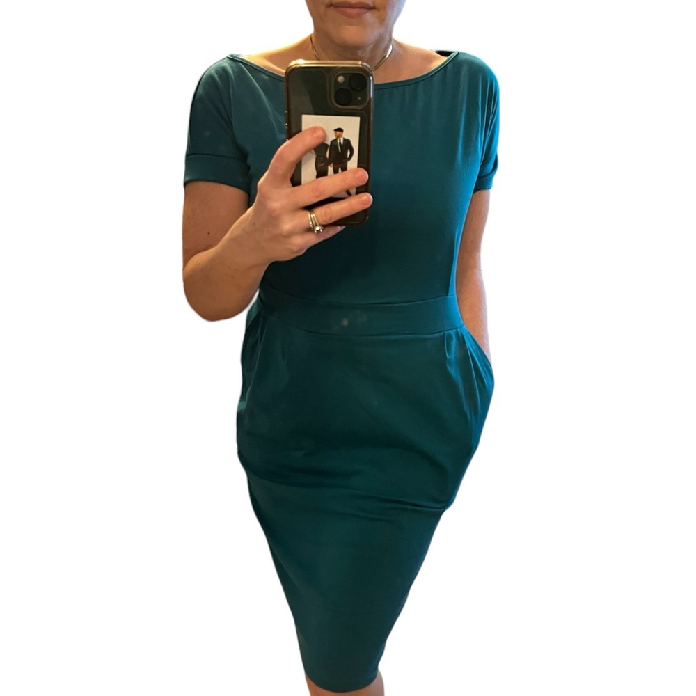 Green Spring Dress with Pockets!
